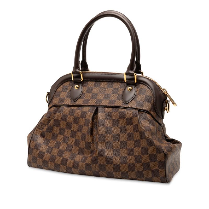 Louis Vuitton Damier Trevi PM Handbag Shoulder Bag 2WAY N51997 Brown PVC