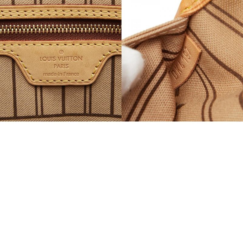 Louis Vuitton Monogram Neverfull MM Shoulder Bag Tote Bag M40156 Brown PVC