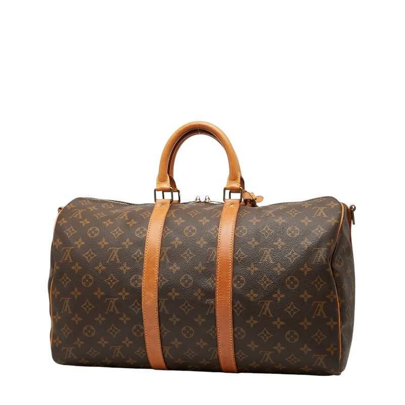 Louis Vuitton Monogram Keepall Bandoliere 45 Boston Bag Handbag Shoulder Bag