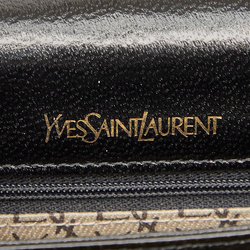 Saint Laurent Logo Black Leather Women's Saint Laurent