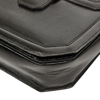 Saint Laurent Logo Black Leather Women's Saint Laurent