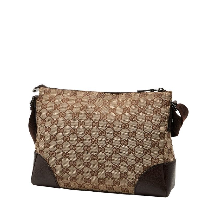 Gucci GG Canvas Crossbody Shoulder Bag 114273 Brown Canvas Leather Women's Gucci