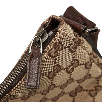 Gucci GG Canvas Crossbody Shoulder Bag 114273 Brown Canvas Leather Women's Gucci