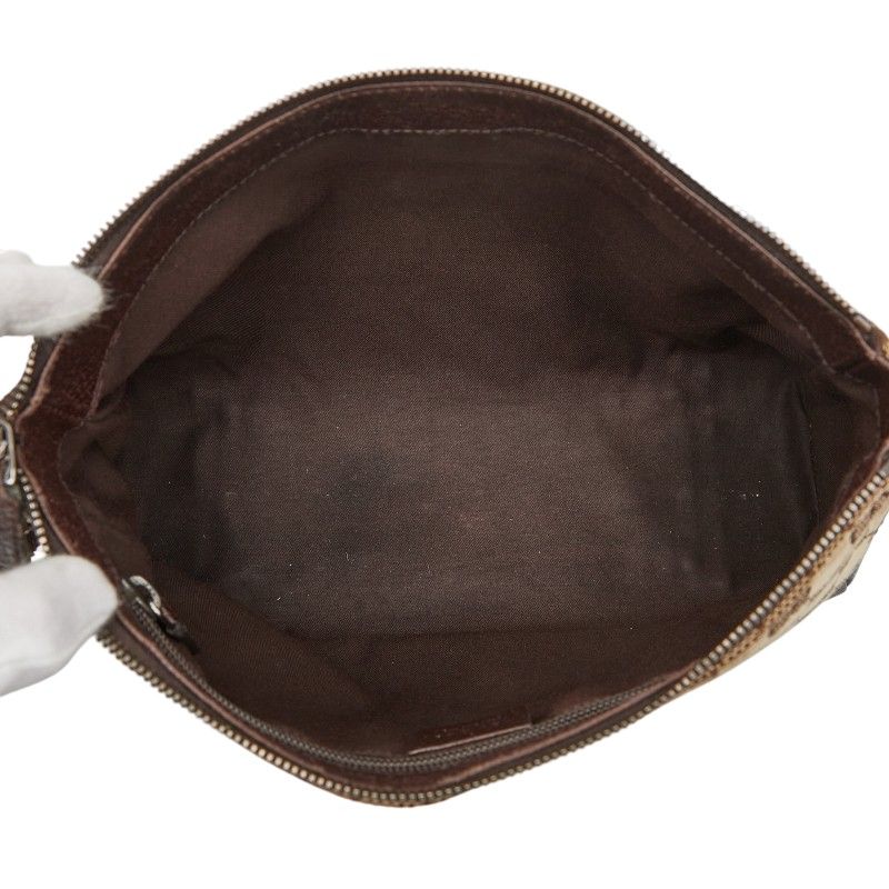 Gucci GG Canvas Crossbody Shoulder Bag 114273 Brown Canvas Leather Women's Gucci