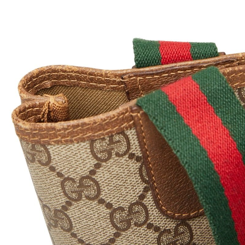 Gucci GG Supreme Sherry Line 39 02 003 Brown PVC Leather Women's Gucci