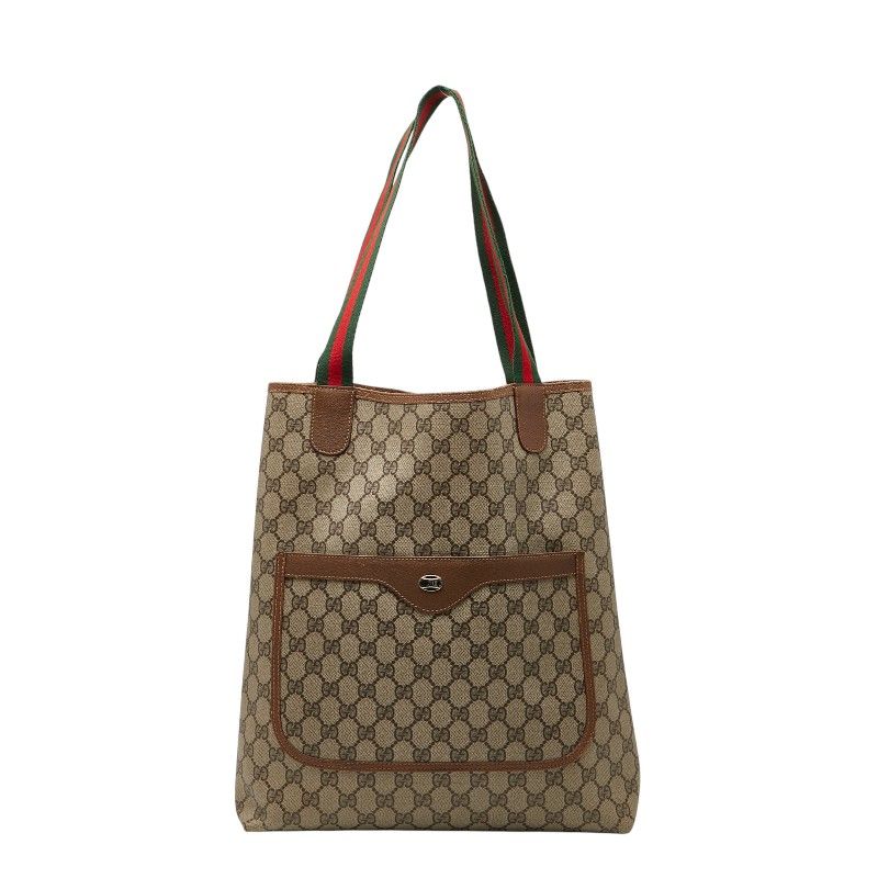 Gucci GG Supreme Sherry Line 39 02 003 Brown PVC Leather Women's Gucci