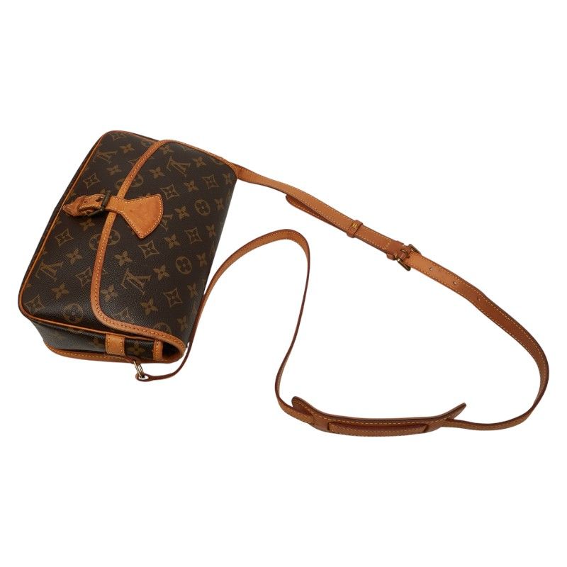 Louis Vuitton Monogram Sologne Crossbody Shoulder Bag M42250 Brown PVC Leather