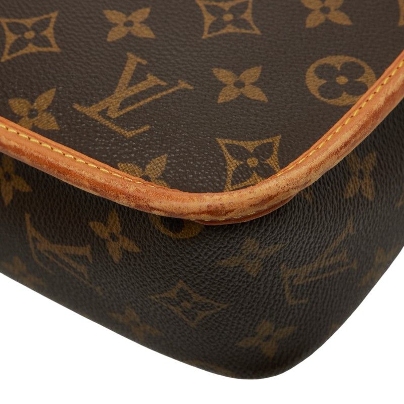 Louis Vuitton Monogram Sologne Crossbody Shoulder Bag M42250 Brown PVC Leather