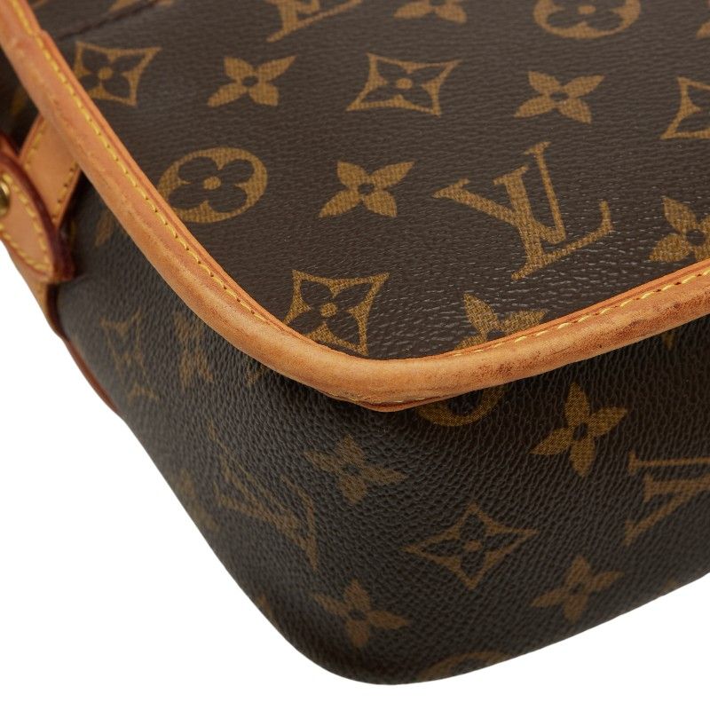 Louis Vuitton Monogram Sologne Crossbody Shoulder Bag M42250 Brown PVC Leather