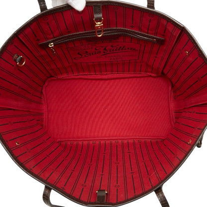 Louis Vuitton Damier Neverfull MM Shoulder Bag Tote Bag N51105 Brown PVC