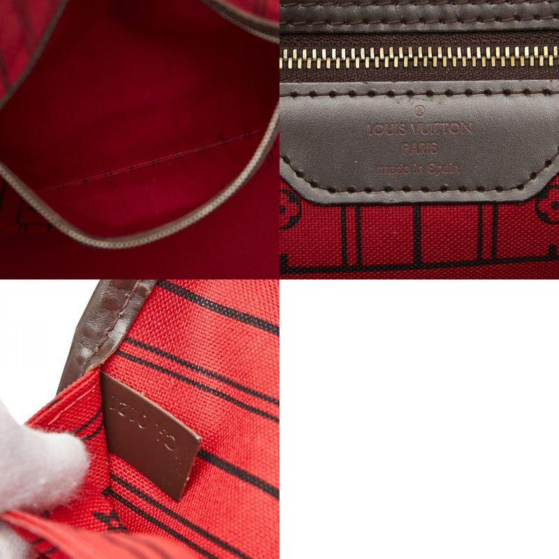 Louis Vuitton Damier Neverfull MM Shoulder Bag Tote Bag N51105 Brown PVC