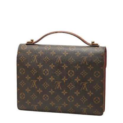 Louis Vuitton Monogram Monceau 28 Handbag Shoulder Bag 2WAY M51185 Brown PVC