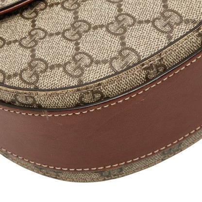 Gucci GG Supreme Crossbody Shoulder Bag 432150 Beige Brown PVC Leather Women's