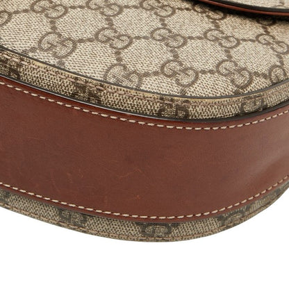 Gucci GG Supreme Crossbody Shoulder Bag 432150 Beige Brown PVC Leather Women's