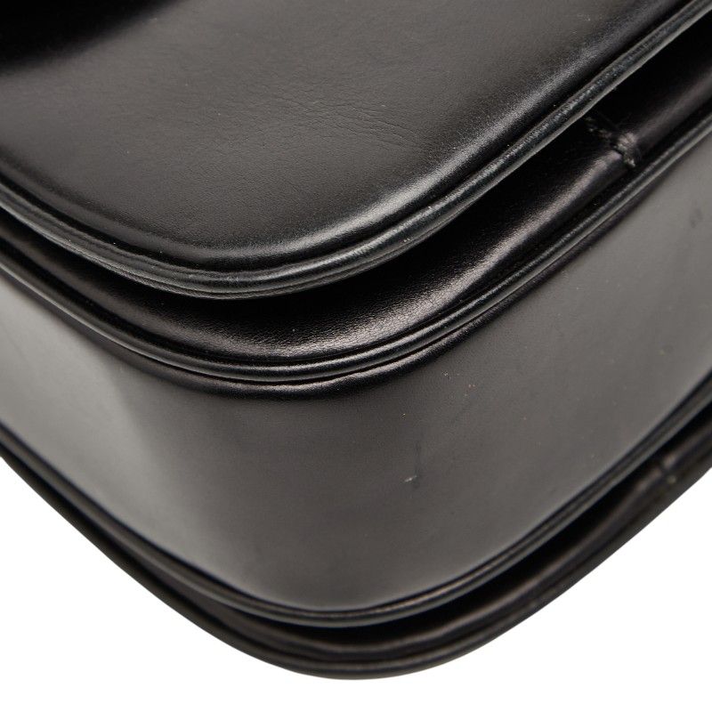 Celine Carriage Hardware Black Leather Women's Celine