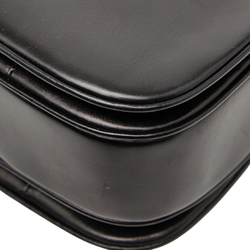 Celine Carriage Hardware Black Leather Women's Celine