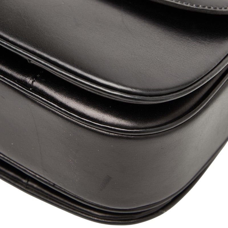 Celine Carriage Hardware Black Leather Women's Celine