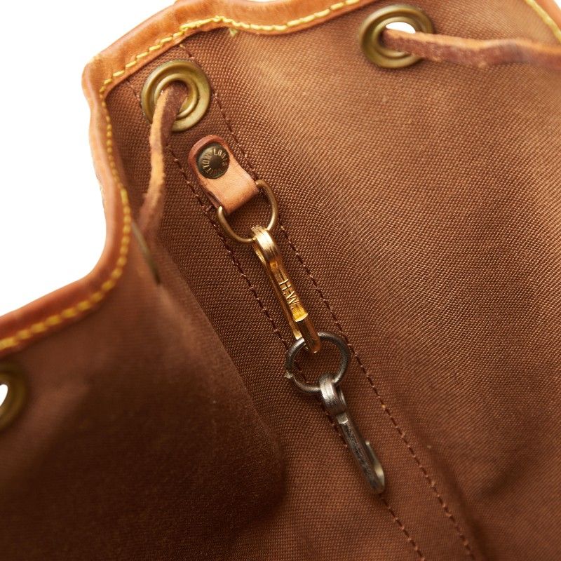 Louis Vuitton Monogram Noe One Shoulder Bag M42224 Brown PVC Leather Women