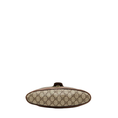 Gucci GG Supreme Sherry Line Beige Brown PVC Leather Women's Gucci