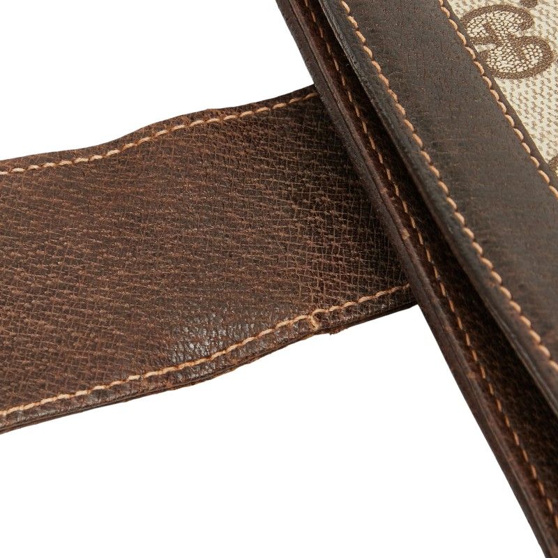 Gucci GG Supreme Sherry Line Beige Brown PVC Leather Women's Gucci