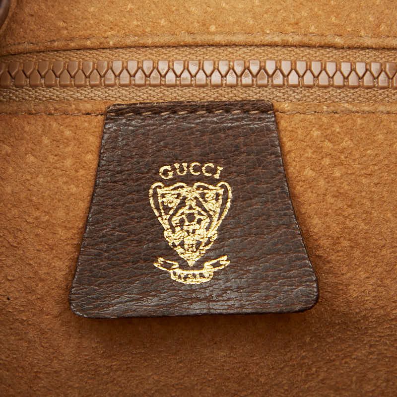 Gucci GG Supreme Sherry Line Beige Brown PVC Leather Women's Gucci