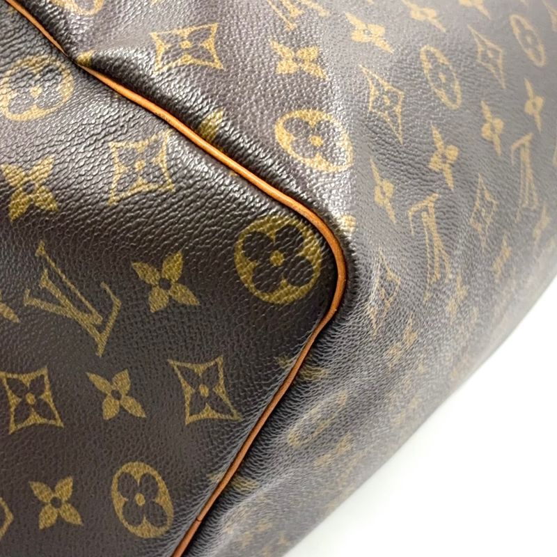 Louis Vuitton Speedy 35 Monogram Leather X PVC Brown Handbag Gold M41524