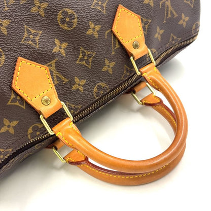 Louis Vuitton Speedy 35 Monogram Leather X PVC Brown Handbag Gold M41524
