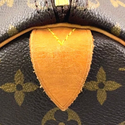 Louis Vuitton Speedy 35 Monogram Leather X PVC Brown Handbag Gold M41524