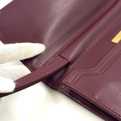 Cartier Must Line Leather Bordeaux Clutch Bag Gold