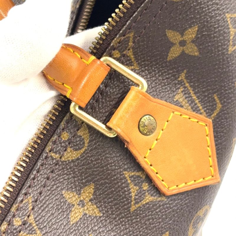 Louis Vuitton Speedy 35 Monogram Leather X PVC Brown Handbag Gold M41524