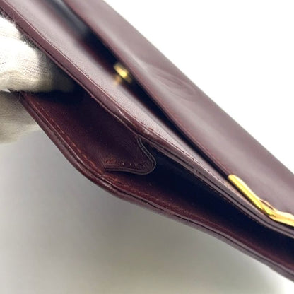 Cartier Must Line Leather Bordeaux Clutch Bag Gold