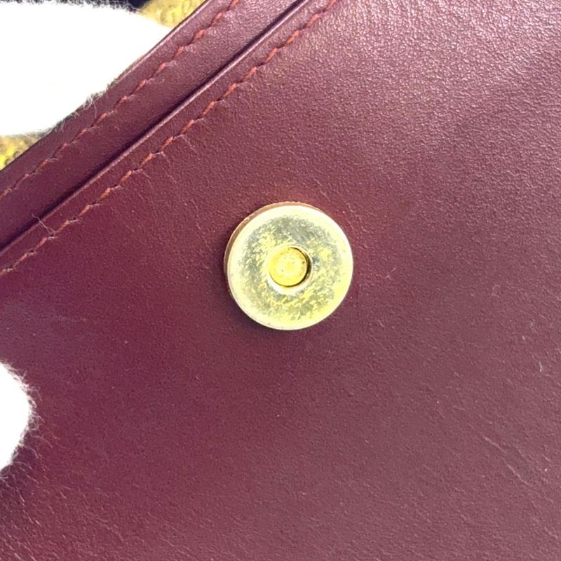 Cartier Must Line Leather Bordeaux Clutch Bag Gold