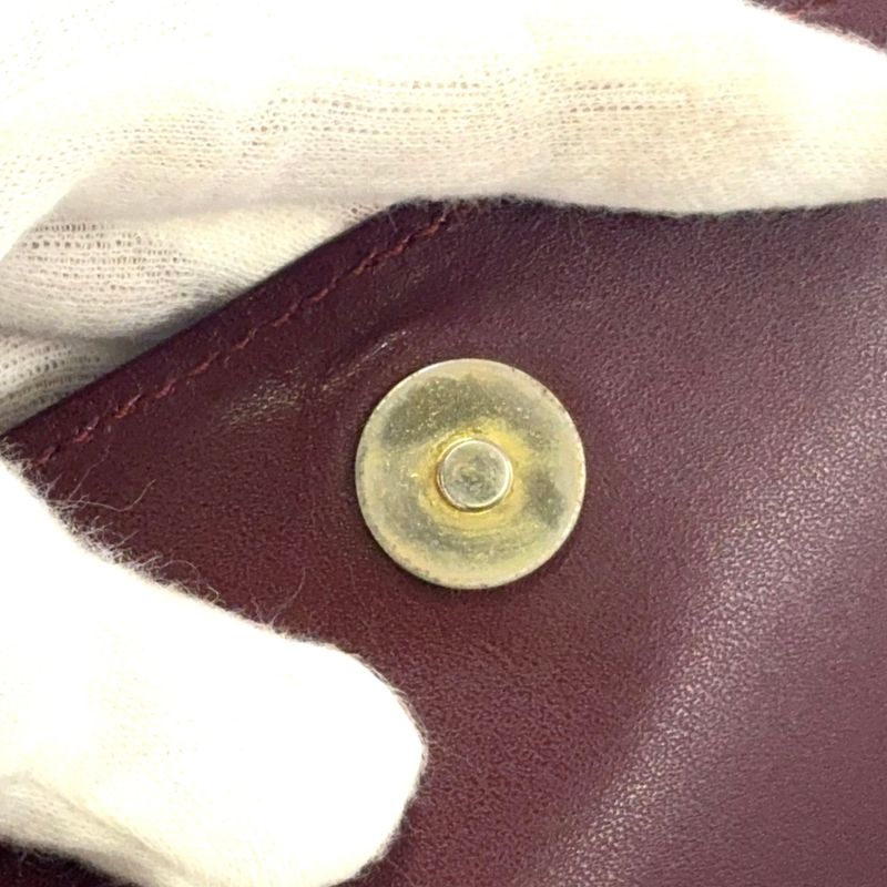 Cartier Must Line Leather Bordeaux Clutch Bag Gold