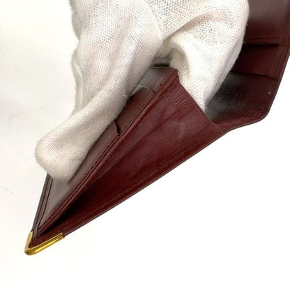 Cartier Must Line Leather Bordeaux Billfold Gold