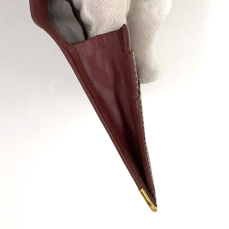 Cartier Must Line Leather Bordeaux Billfold Gold