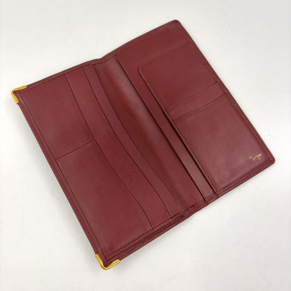 Cartier Must Line Leather Bordeaux Billfold Gold