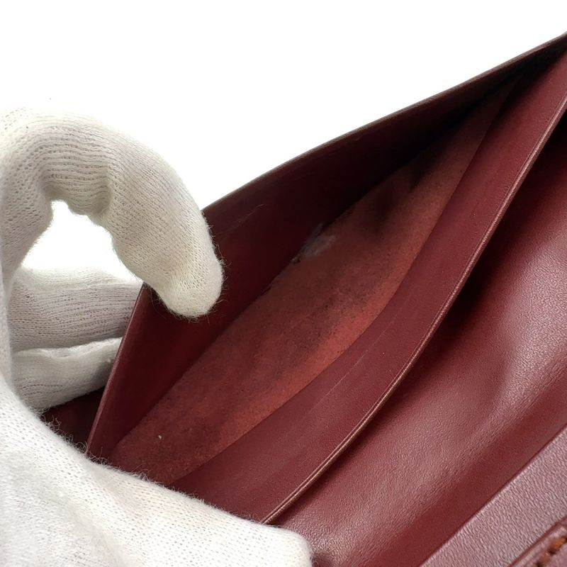 Cartier Must Line Leather Bordeaux Billfold Gold