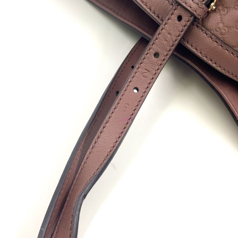 Gucci Nice GG Supreme Leather X PVC Dusty Pink Tote Bag Silver 309613