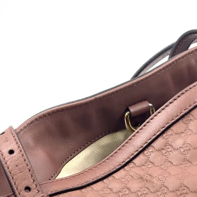 Gucci Nice GG Supreme Leather X PVC Dusty Pink Tote Bag Silver 309613