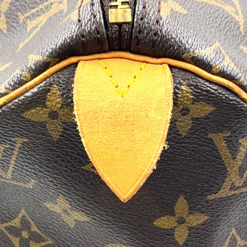 Louis Vuitton Speedy 40 Monogram Leather X PVC Brown Handbag Gold M41522