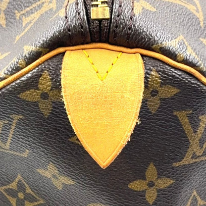 Louis Vuitton Speedy 40 Monogram Leather X PVC Brown Handbag Gold M41522