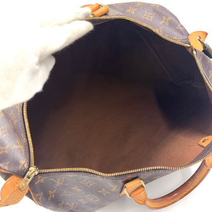 Louis Vuitton Speedy 40 Monogram Leather X PVC Brown Handbag Gold M41522