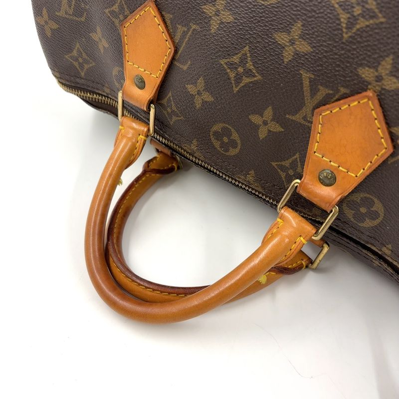 Louis Vuitton Speedy 30 Monogram Leather X PVC Brown Handbag Gold M41526