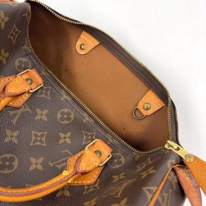 Louis Vuitton Speedy 30 Monogram Leather X PVC Brown Handbag Gold M41526