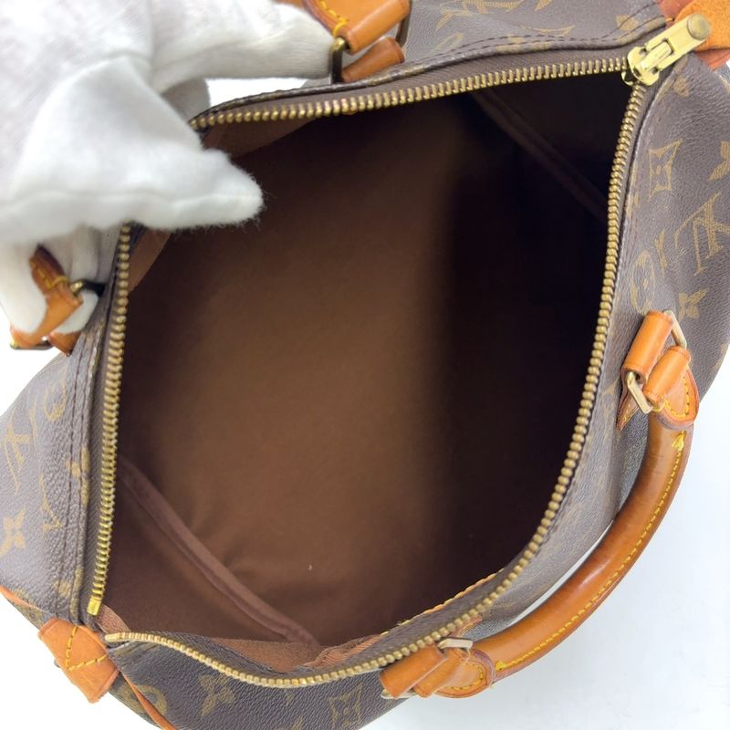 Louis Vuitton Speedy 30 Monogram Leather X PVC Brown Handbag Gold M41526