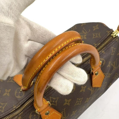 Louis Vuitton Speedy 30 Monogram Leather X PVC Brown Handbag Gold M41526