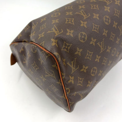 Louis Vuitton Speedy 30 Monogram Leather X PVC Brown Handbag Gold M41526