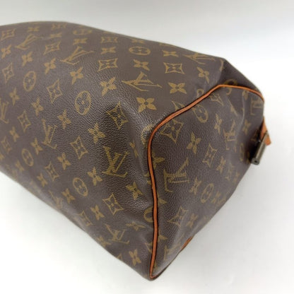 Louis Vuitton Speedy 30 Monogram Leather X PVC Brown Handbag Gold M41526