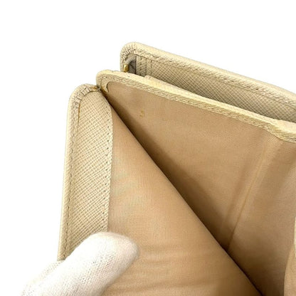 Prada Saffiano Multic Bifold Wallet Saffiano Leather Beige Wallet 1ml225