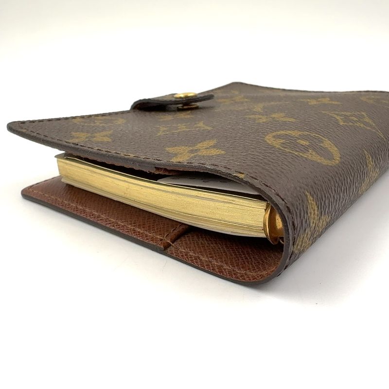 Louis Vuitton Agenda PM Monogram PVC Brown Notebook Cabas - Gold R20005
